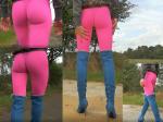 Pink_Leggings_und_Jeansstiefel