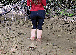 Paristexasbeigeleatherbootswet