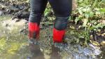 044.Redwellingtonbootsintheswamp